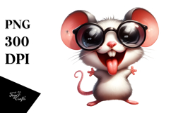 Expressive Cartoon Mouse PNG Product Image 1