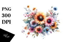 Colorful Sunflower PNG Product Image 1