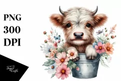 Colorful Smiling Cow Animal Print Clipart Product Image 1