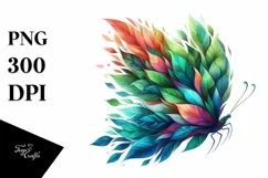 Vibrant Watercolor Butterfly PNG Product Image 3