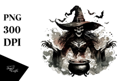 Retro Evil Witch PNG Product Image 1
