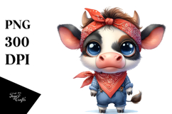 Expressive Shy Big Teeth Cow | Clipart Product Image 1