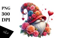 Valentines Gnome with Large Hat PNG Product Image 1