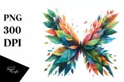Vibrant Watercolor Butterfly PNG Product Image 1