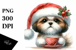 a Cute Watercolor Shih Tzu PNG Product Image 3