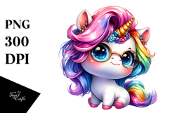 Vibrant Baby Unicorn PNG Product Image 1