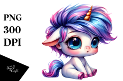 Vibrant Baby Unicorn PNG Product Image 1