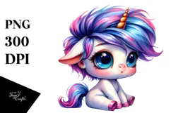 Vibrant Baby Unicorn PNG Product Image 1