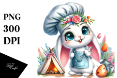 Crazy Baby Bunny Chef PNG Product Image 1