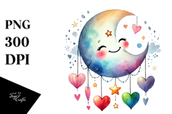 Creative Smiling Moon, Transparent PNG Product Image 1