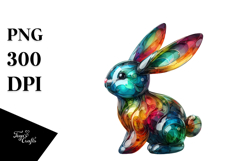 Colorful Bunny Made of PNG Product Image 1