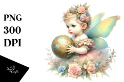 Colorful Fairy with Victorian Ball PNG Product Image 1