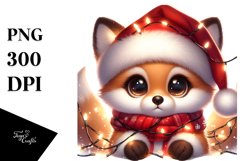 Cute Baby Fox with Christmas Attire Product Image 1