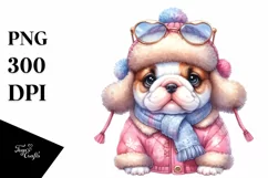 Cute Baby Bulldog PNG Product Image 1
