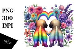 Rainbow Flower Mastiff PNG Product Image 1