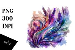 Abstract Wooden Lavender, High-Res PNG Product Image 3