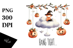 A Sitting Cloud with Pumpkins PNG Product Image 1