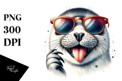 Detailed Cute Seal Watercolor Clipart Product Image 1