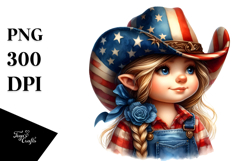 Patriotic Farmer Gnome | Watercolor Product Image 1