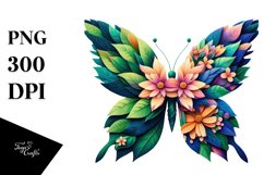 Vibrant Watercolor Butterfly PNG Product Image 1