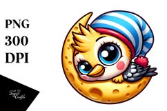 Colorful Napping Woodpecker Clipart Product Image 3