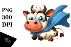 Silly Cartoon Bear with Cape PNG Product Image 1
