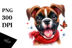 Watercolor Baby Boxer PNG Product Image 1