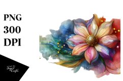 Vibrant Stained Anemone PNG Product Image 1