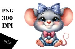 Contempt Baby Mouse Sitting Clipart Product Image 1