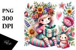 Colorful Boho Gift with Heart PNG Product Image 1