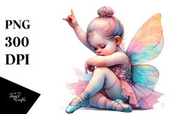 Colorful Fairy in Modern Dancer's Outfit PNG Product Image 1