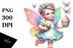 Whimsical Baby Fairy with Baker's Apron PNG Product Image 1