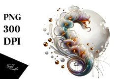 Glossy Snapdragon with Golden Insertions PNG Product Image 1