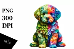 Vibrant Watercolor Puppy PNG Product Image 3