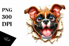 Funny Boxer with Big Popping Eyes | Sublimation | Clipart Product Image 3