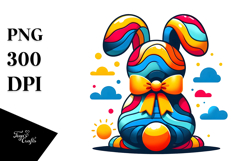 Creative Bunny View from Back PNG Product Image 1