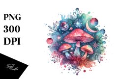 Magical Celestial Mushroom | Clipart Product Image 1