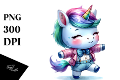 Funny Baby Unicorn Dancing, Quality PNG Product Image 1