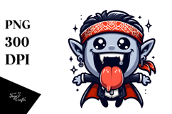 Joyful Vampire with Sunglasses PNG Product Image 1