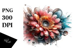 Artistic Gerbera Watercolor Clipart Product Image 3