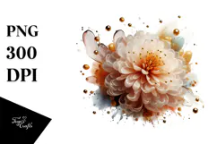 Glossy Marigold with Golden Insertions PNG Product Image 1