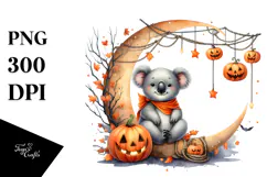 Koala with Jacko Landerns Watercolor PNG Product Image 1