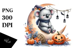 Koala with Jacko Landerns Watercolor PNG Product Image 1