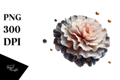Glossy Carnation with Golden Insertions PNG Product Image 1