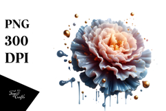Glossy Carnation with Golden Insertions PNG Product Image 1