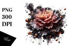 Glossy Carnation with Golden Insertions PNG Product Image 1