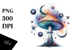 Colorful Magical Celestial Mushroom Watercolor Product Image 3