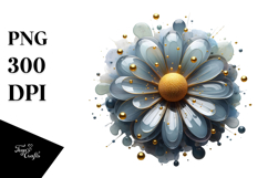 Abstract Golden Daisy PNG Product Image 1