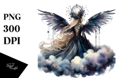 Gothic Fairy on Cloud PNG Product Image 1