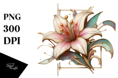 Pastel Wooden Lily, Transparent PNG Product Image 1